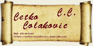 Ćetko Čolaković vizit kartica